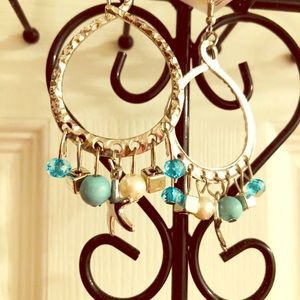 Starfish dangle hook earrings